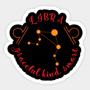 Libra Graceful Kind Smart Sticker